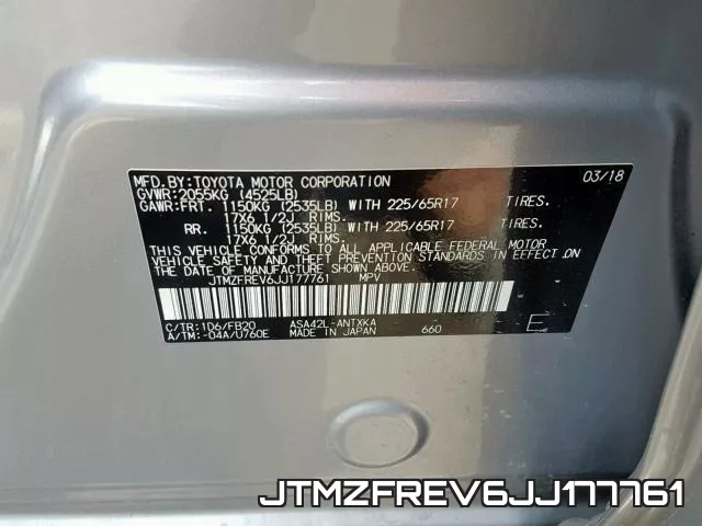JTMZFREV6JJ177761 фото 2