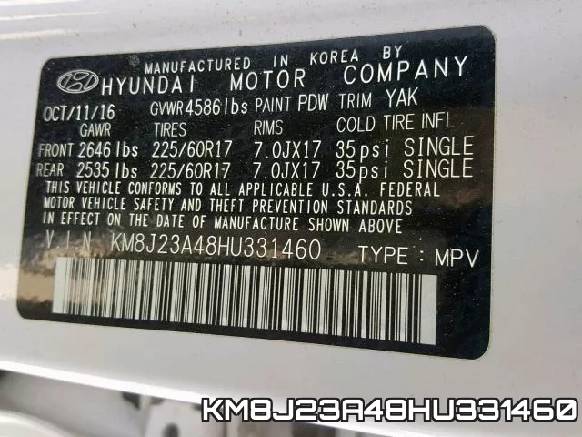 KM8J23A48HU331460 фото 2