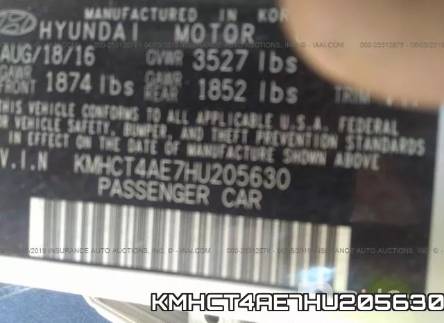 KMHCT4AE7HU205630 фото 10