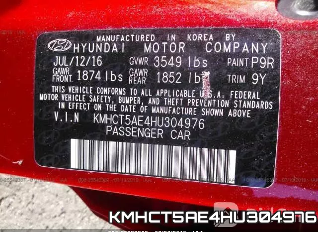 KMHCT5AE4HU304976 фото 10