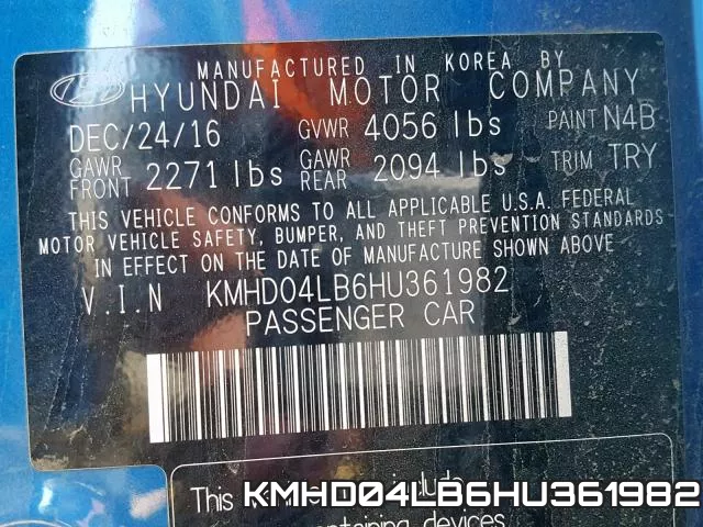 KMHD04LB6HU361982 фото 2