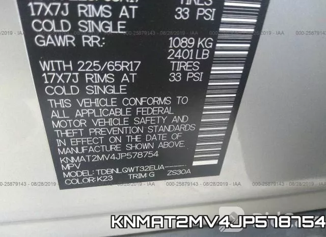 KNMAT2MV4JP578754 фото 10