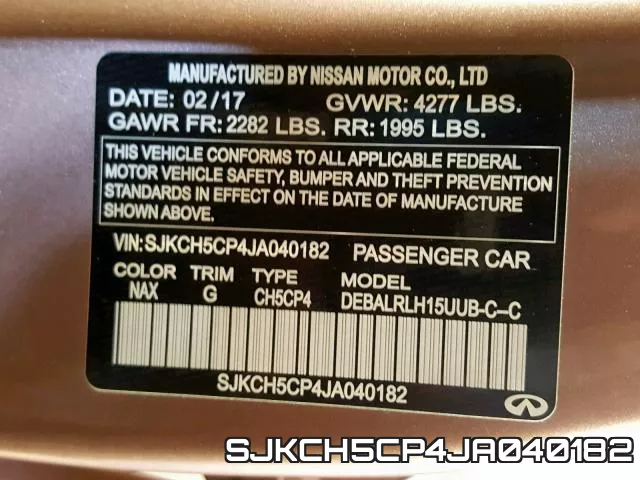 SJKCH5CP4JA040182 фото 2