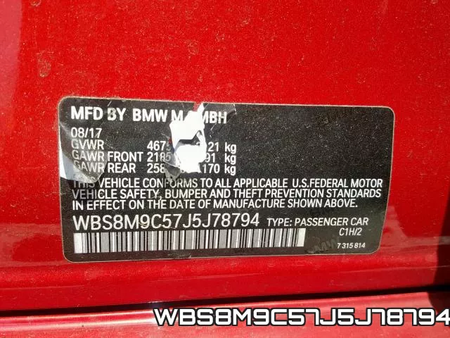 WBS8M9C57J5J78794 фото 2