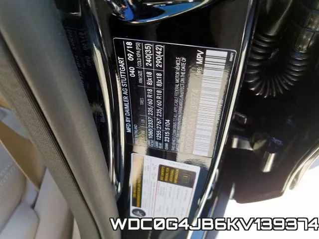 WDC0G4JB6KV139374 фото 2