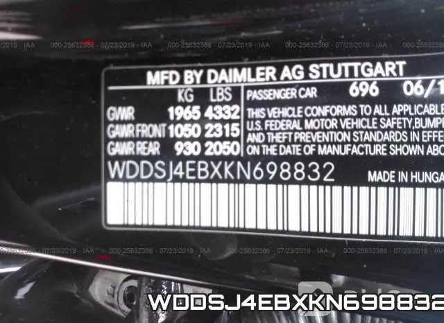 WDDSJ4EBXKN698832 фото 10