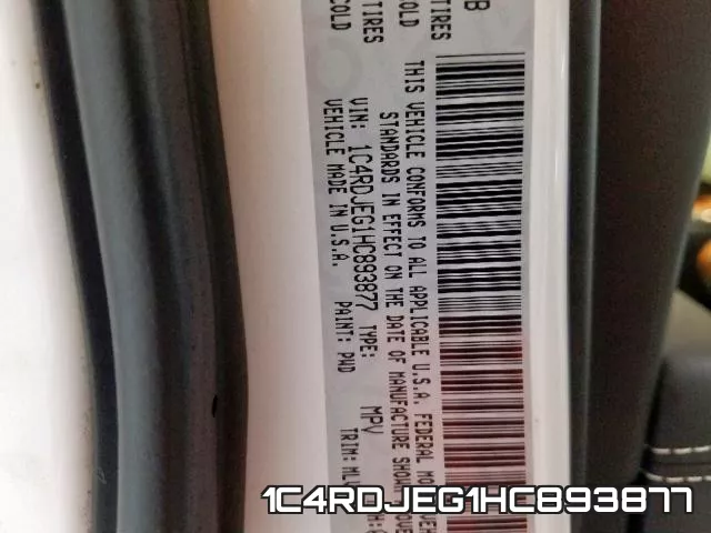 1C4RDJEG1HC893877 фото 2