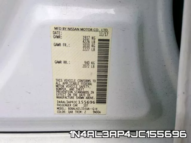 1N4AL3AP4JC155696 фото 2