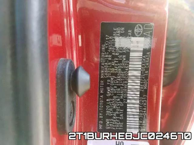 2T1BURHE8JC024670 фото 2