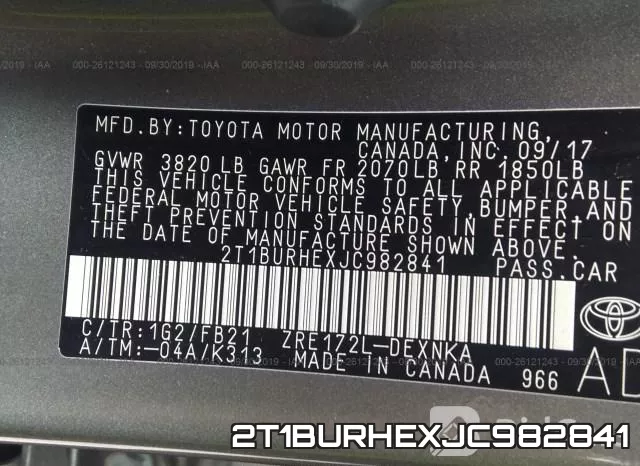 2T1BURHEXJC982841 фото 10