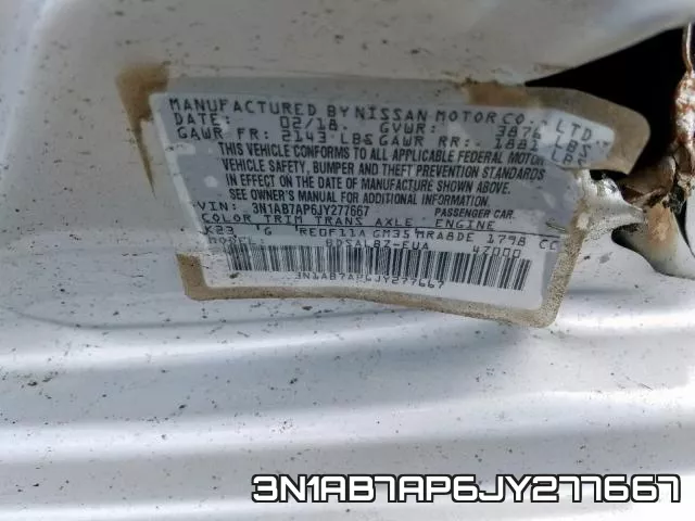 3N1AB7AP6JY277667 фото 2