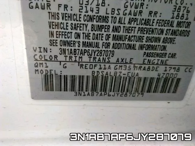 3N1AB7AP6JY287079 фото 2