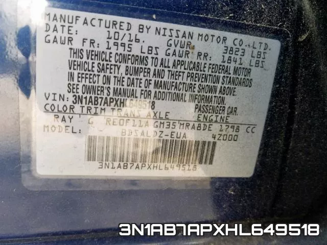 3N1AB7APXHL649518 фото 2