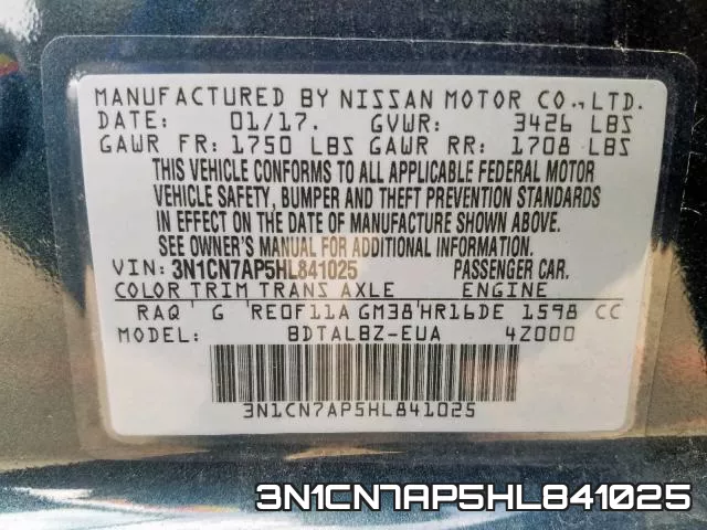 3N1CN7AP5HL841025 фото 2