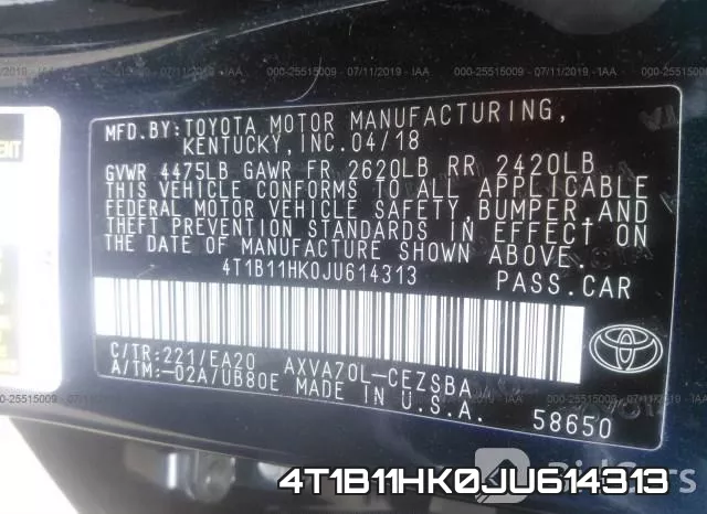 4T1B11HK0JU614313 фото 10
