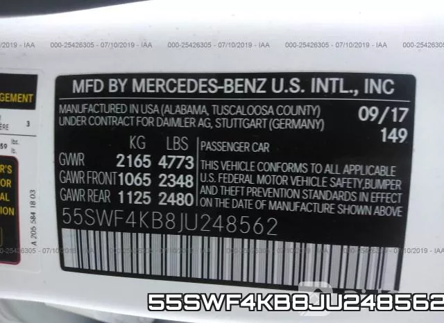 55SWF4KB8JU248562 фото 10