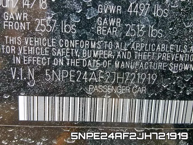 5NPE24AF2JH721919 фото 2