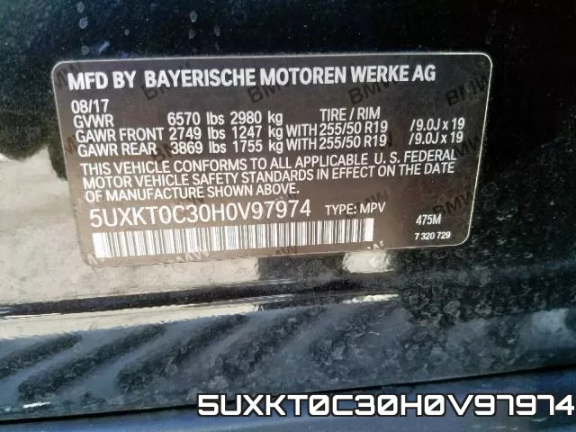 5UXKT0C30H0V97974 фото 2