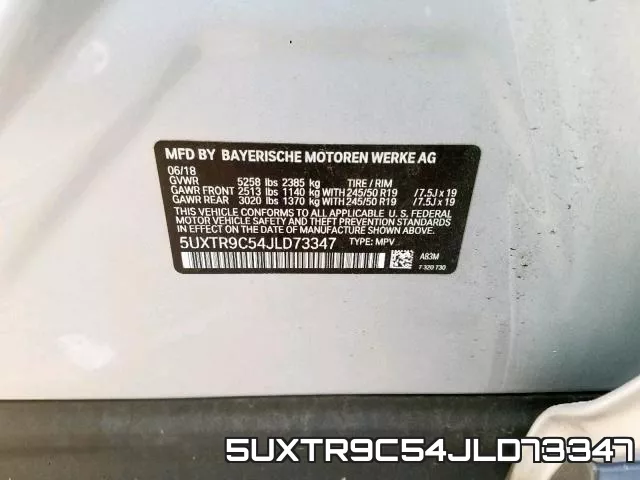 5UXTR9C54JLD73347 фото 2