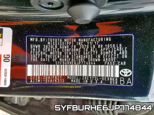 5YFBURHE6JP774844 фото 2