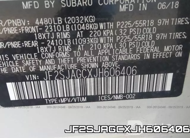 JF2SJAGCXJH606406 фото 10