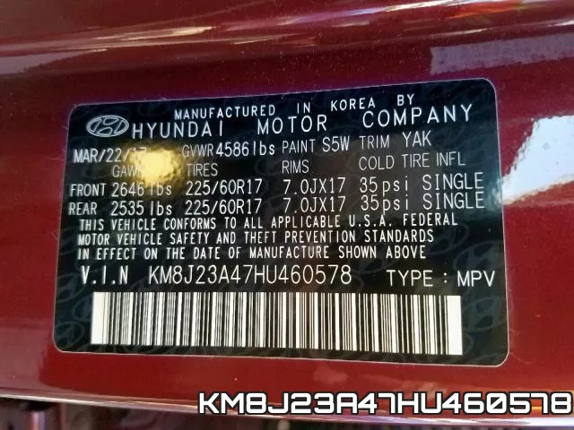 KM8J23A47HU460578 фото 2