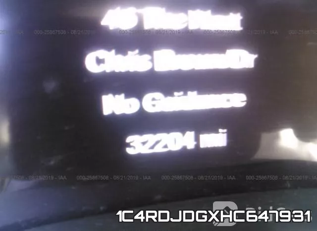 1C4RDJDGXHC647931 фото 7