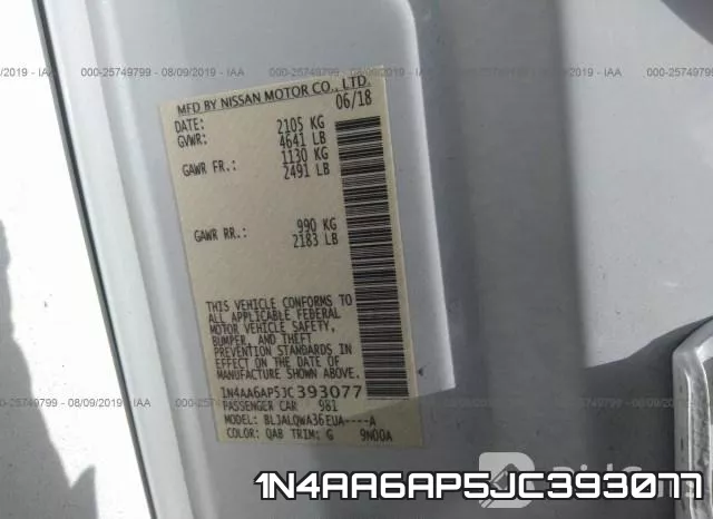 1N4AA6AP5JC393077 фото 10