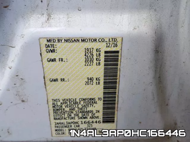 1N4AL3AP0HC166446 фото 2