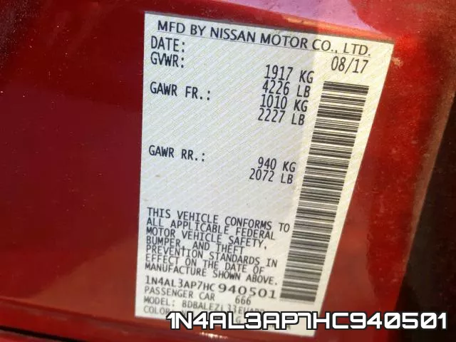 1N4AL3AP7HC940501 фото 2