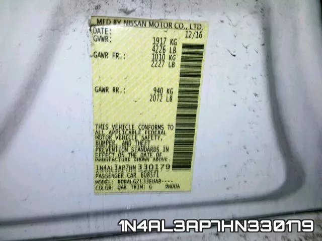 1N4AL3AP7HN330179 фото 2