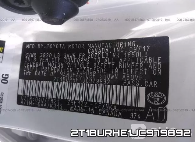 2T1BURHE1JC979892 фото 10