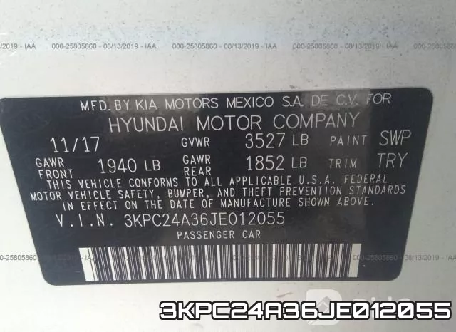 3KPC24A36JE012055 фото 10