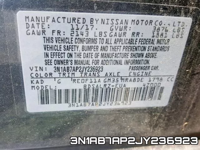 3N1AB7AP2JY236923 фото 2