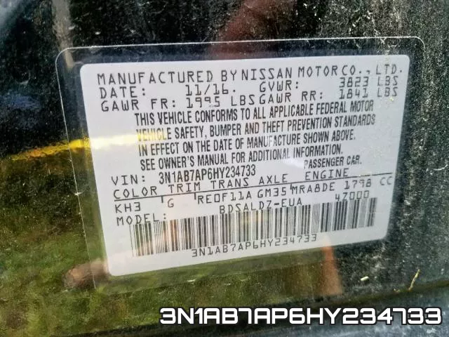 3N1AB7AP6HY234733 фото 2