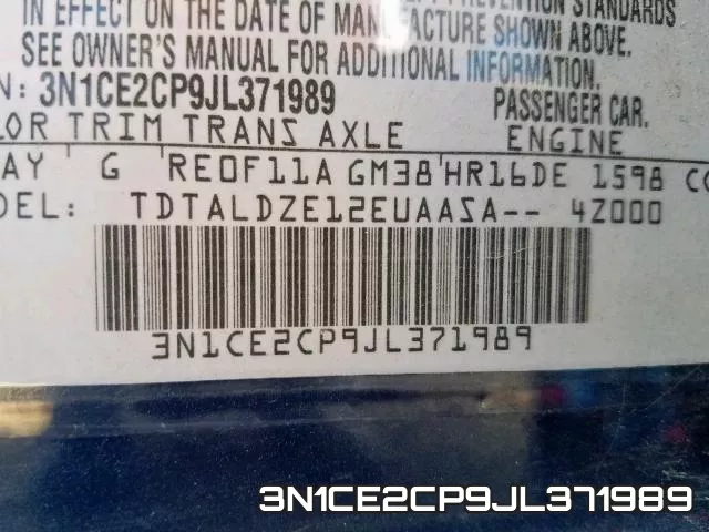 3N1CE2CP9JL371989 фото 2