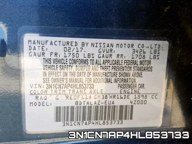 3N1CN7AP4HL853733 фото 2
