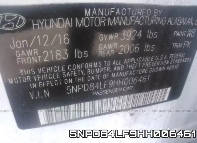 5NPD84LF9HH006461 фото 6