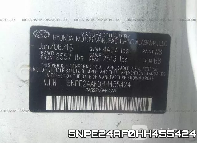 5NPE24AF0HH455424 фото 10