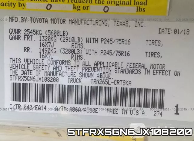 5TFRX5GN6JX108200 фото 10