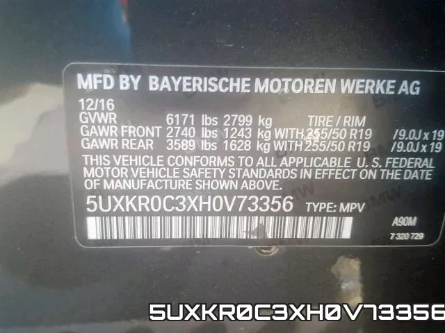 5UXKR0C3XH0V73356 фото 2