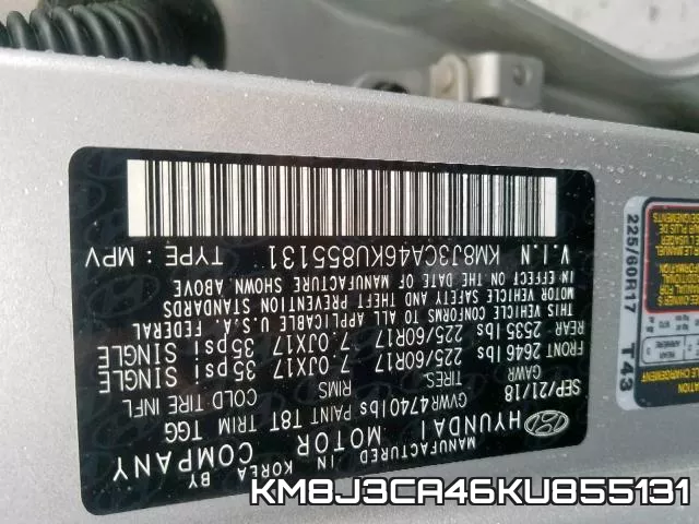 KM8J3CA46KU855131 фото 2