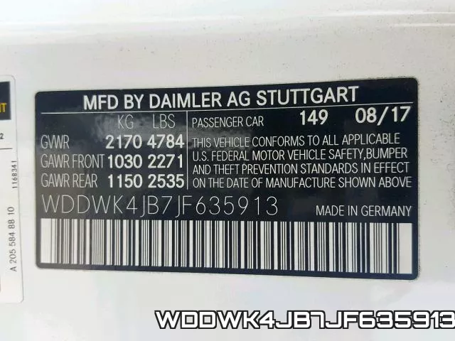 WDDWK4JB7JF635913 фото 2