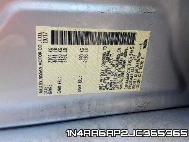 1N4AA6AP2JC365365 фото 2