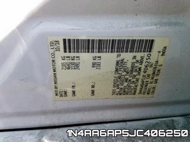 1N4AA6AP5JC406250 фото 2