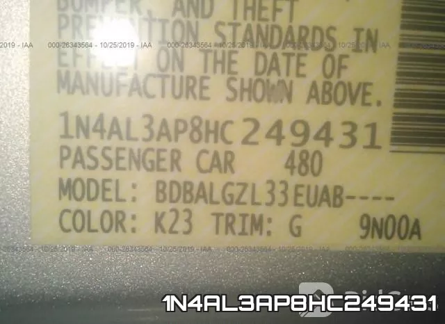1N4AL3AP8HC249431 фото 10
