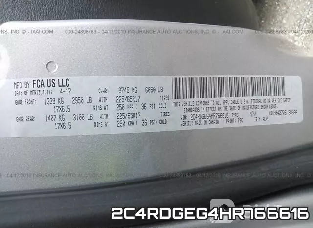 2C4RDGEG4HR766616 фото 10