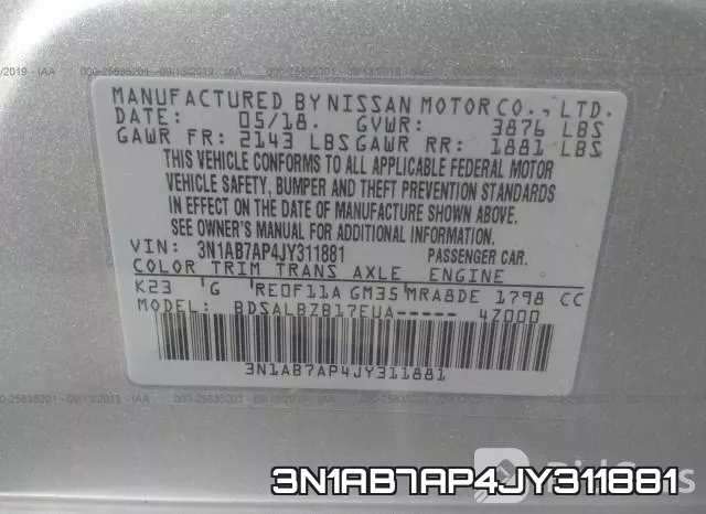 3N1AB7AP4JY311881 фото 9