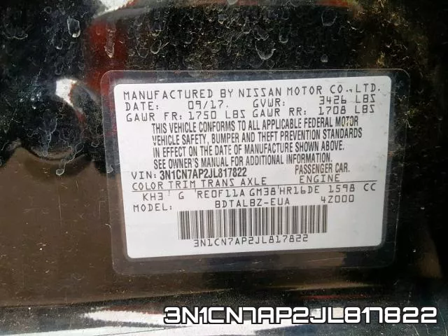 3N1CN7AP2JL817822 фото 2