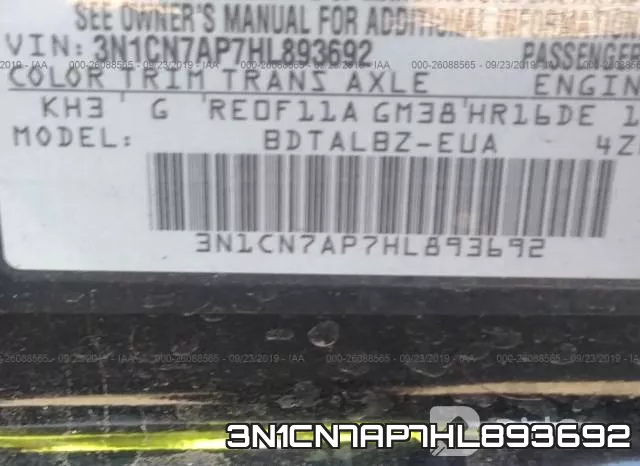 3N1CN7AP7HL893692 фото 9